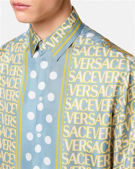 versus versace shirt mens|versace collection men shirt.